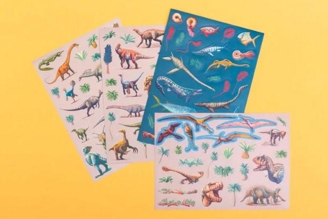 wielokrotnego użytku naklejki dino Londji